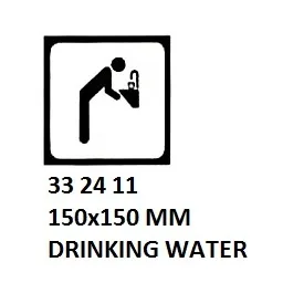 Sign For Passenger Vessels And Terminal Building, 150X150 Mm, Drinking Water