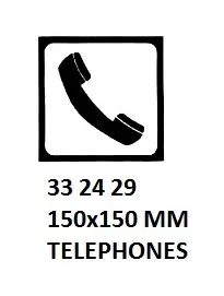 Sign For Passenger Vessels And Terminal Building, 150X150 Mm, Telephones