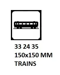 Sign For Passenger Vessels And Terminal Building, 150X150 Mm, Trains