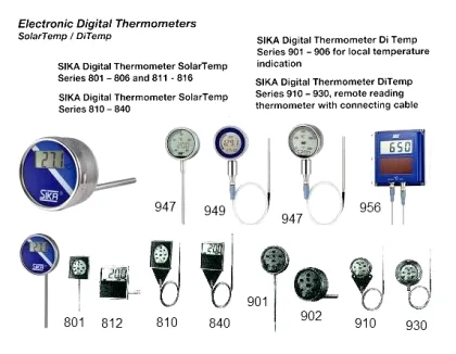 Sika Digital Thermometers, Solartemp Series 810 840, Need Spec