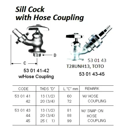 Sill Cock With Snap On Hose Coupling 25 (1)