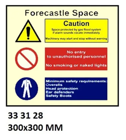 Space Identification Sign, 300X300 Mm, Forecastle Space