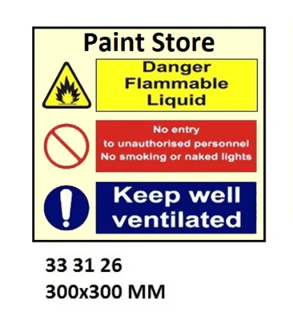 Space Identification Sign, 300X300 Mm, Paint Store