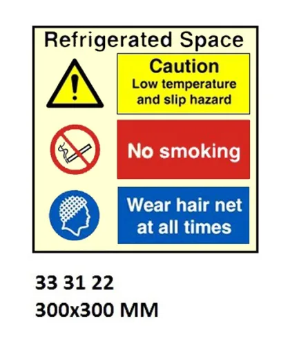 Space Identification Sign, 300X300 Mm, Refrigerated Space