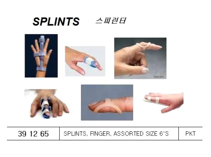 Splints, Finger, Assorted Size 6'S