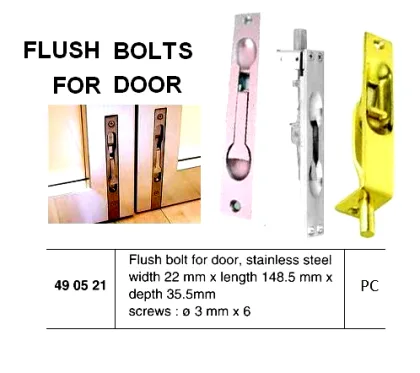 S.steel Flash Bolt For Door, 148.5 X 22 Mm
