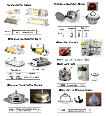 St.steel Butter Tray With Cover, 185 X 110 Mm
