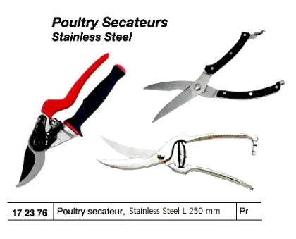 St.steel Poultry Secateur, 250 Mm