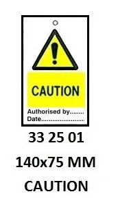 Temporary Tie Tags, Caution