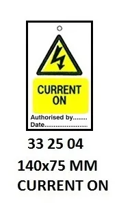 Temporary Tie Tags, Current On