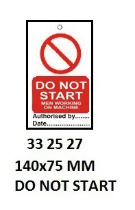 Temporary Tie Tags, Do Not Start