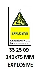 Temporary Tie Tags, Explosive