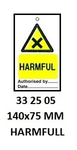 Temporary Tie Tags, Harmfull