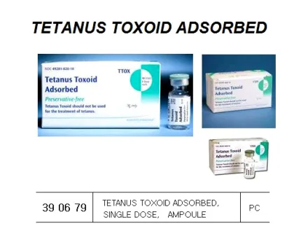 Tetanus Toxoid Adsorbed, Single Dose, Ampoule