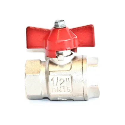 TETRA 1/2" Brass Ball Valve Nickel Plated - IMPA 756603