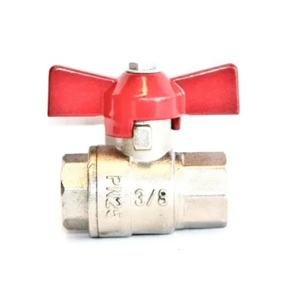 TETRA 3/8" Nickel Plated Brass Ball Valve - IMPA 756602