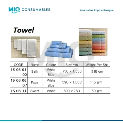 Towel Hand White 50 X 100 Cm