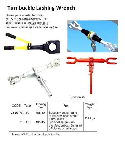 Turnbuckle Lashing Wrench, 30 Ty, For Small Turnbuckle