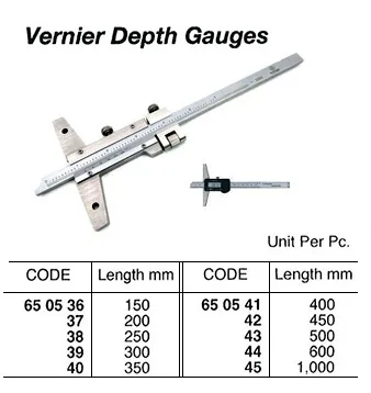 Vernier Depth Gauge, St.steel 450 Mm