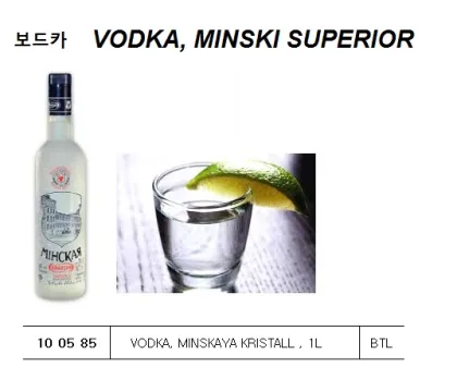 Vodka, Minskaya Kristall , 1L