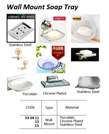 Wall Mount Soap Tray, Chrome Plated