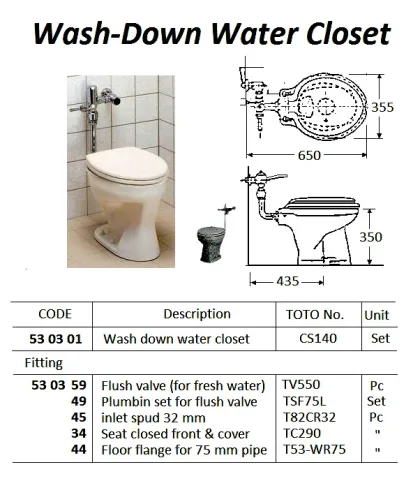 Water Closet Wash Down Model C 14
