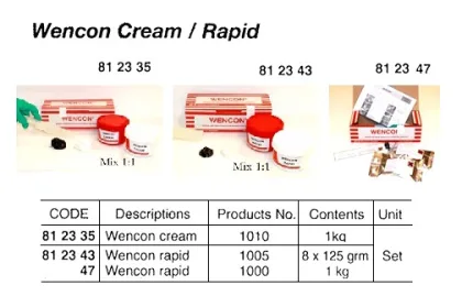 Wencon Cream/ Rapid, #1005, 8X125 Grm
