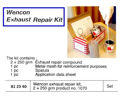 Wencon Exhaust Repair Kit, 2 X 250 Grm, #1070