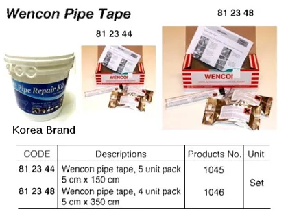Wencon Pipe Tape, 4 Unit Pack, 5 Cm X 350 Cm, #1046
