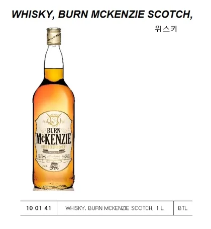 Whisky, Burn Mckenzie Scotch, 1 L