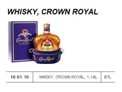 Whisky, Crown Royal, 1.14L