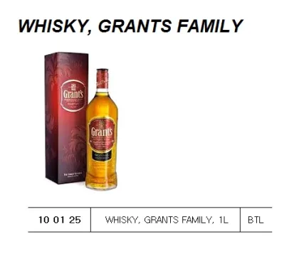 Whisky, Grants Family, 1L
