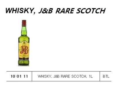 Whisky, J&B Rare Scotch, 1L