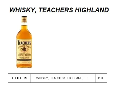 Whisky, Teachers Highland, 1L
