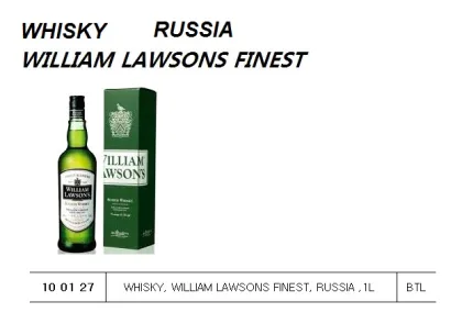 Whisky, William Lawsons Finest, Russia ,1L