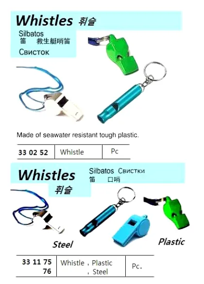 Whistle, Plastic