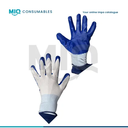 Working Gloves Blue Pvc Open Back
